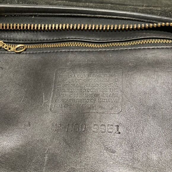Vintage Coach Patricia Saddle Flap Bag Black Leather Crossbody Messenger 9951 - Picture 11 of 12